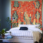 FEASRT Animal European Royal Princess Medieval Bohemian Mandala Tapestry, 40x30 Inches Soft Flannelette, for Bedroom Living Room Dorm