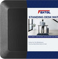 FEATOL Anti Fatigue Mat for Standing, 9/10 Extra Thick Ergonomic Standing Desk Mat, Comfort & Durable Memory Foam Standing Mat at Home,Office All Day (20" x 39", Black, 4PC)