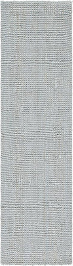 SAFAVIEH Natural Fiber Collection Runner Rug - 2'3" x 9', Grey, Handmade Farmhouse Jute, Ideal for High Traffic Areas in Living Room, Bedroom (NF730F)