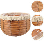GANAZONO Indoor Flower Pots Woven Flower Basket Rattan Straw Weaving Basket Plant Pots Cover Plant Pot Container Farmhouse Planter Seagrass Planter L