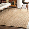 FRELISH DECOR Handwoven Jute Area Rug - 12x15 Feet Natural Yarn - Rustic Vintage Beige Braided Reversible Rectangular Rugs for Bedroom - Kitchen - Living Room - Farmhouse (12' x 15')