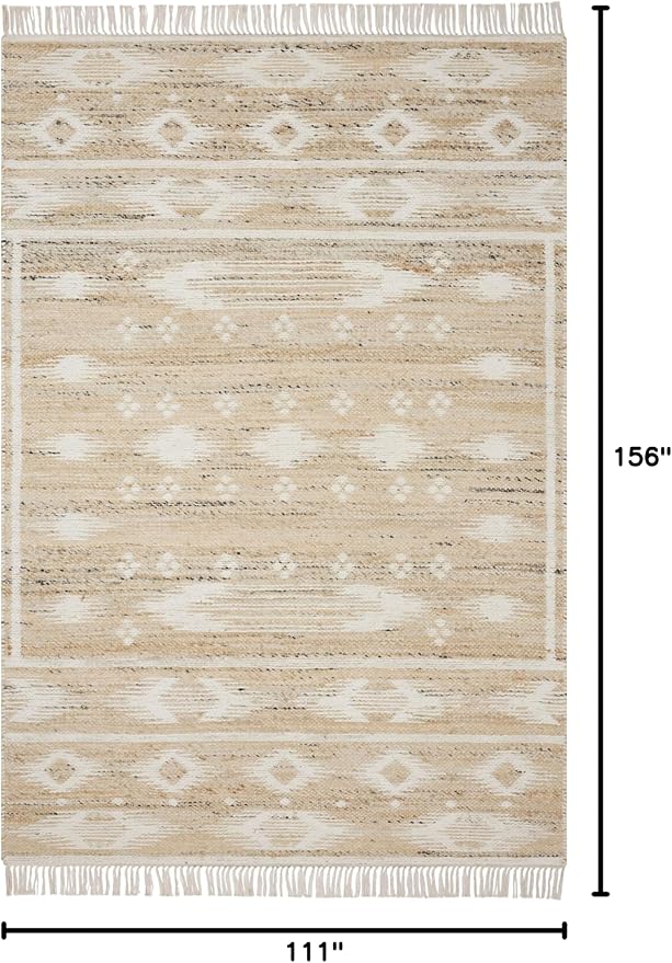 Loloi Angela Rose Rivers Collection RIV-04 Natural/Ivory 9'-3" x 13' Reversible Area Rug