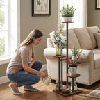 5 Tier Plant Stand Indoor, Tiered Plant Stands for Indoor Plants Multiple, Corner Flower Stand for Living Room, Multi-Layer Vintage Design Plant Shelf