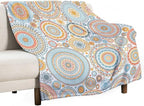 Boho Floral Throw Blanket Abstract Mid Century Mandala Bohemian Blanket for Sofa Bed Couch Chair Or Dorm 40"x50"