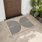 Lahome Enfys Rainbow Easy Jute Rug, 2x3 Farmhouse Kitchen Rugs Non Slip Washable Entryway Rug, Neutral Non Slip Non Shedding Low Pile Indoor Outdoor Door Mats for Porch Foyer