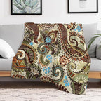 Vintage Bohemian Throw Blanket Indian Mandala Colorful Pattern Blanket for Sofa Bed Couch Chair Or Dorm 70"x80"
