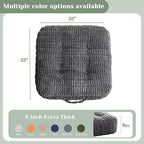 8" Washable Floor Pillow Cushion for Adults, Meditation Cushion Pillow, Removable Tufted Blended Corduroy Cover, Large Square Floor Sitting for Tatami Living Room or Yoga, 22x22 Inch, Machine Washable