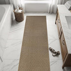 Easy Jute Rugs 2x7 Herringbone Natural Color Living Room Indoor Outdoor Runner Rug for Patio and Kitchen Rug High Traffic Washable Easy to Clean Solid Boho Woven Design Carpet (2 x 7)