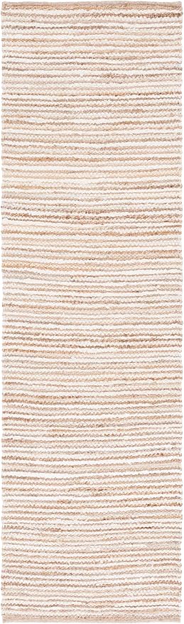 SAFAVIEH Cape Cod Collection Area Rug - 2'3" x 8' Runner, Natural/Ivory, Geometric Design, Ideal for High Traffic Areas in Living Room, Bedroom, Dining (CAP151A)