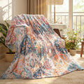 Lahome Rerto Fleece Blanket for Women Boho Bedroom Decor, Small Throw Blanket for Couch Bed Chair Cover, Decorative Fleece Blanket Throws Mom Gift Vintage Home Decor, Bohemian Colorful 50x60