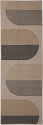 GarveeHome Modern Rainbow Easy Jute Runner Rug, 2x6 Rug for Hallways - Non-Slip Indoor Outdoor Carpet, Washable for High Traffic Laundry Room, Kitchen, Entryway