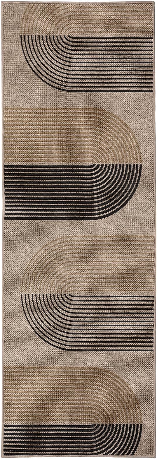 GarveeHome Modern Rainbow Easy Jute Runner Rug, 2x6 Rug for Hallways - Non-Slip Indoor Outdoor Carpet, Washable for High Traffic Laundry Room, Kitchen, Entryway