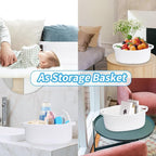 ABenkle Small Basket with Handles, Boho Decorative Rope Woven Dog Cat Toy Storage Bin Shelf Storage Organizer, Easter Christmas Gift Basket, 12"x8"x5", 2 Pack