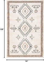 SAFAVIEH Kilim Collection Area Rug - 6' x 9', Ivory & Black, Handmade Flat Weave Jute, Ideal for High Traffic Areas in Living Room, Bedroom (KLM762A)