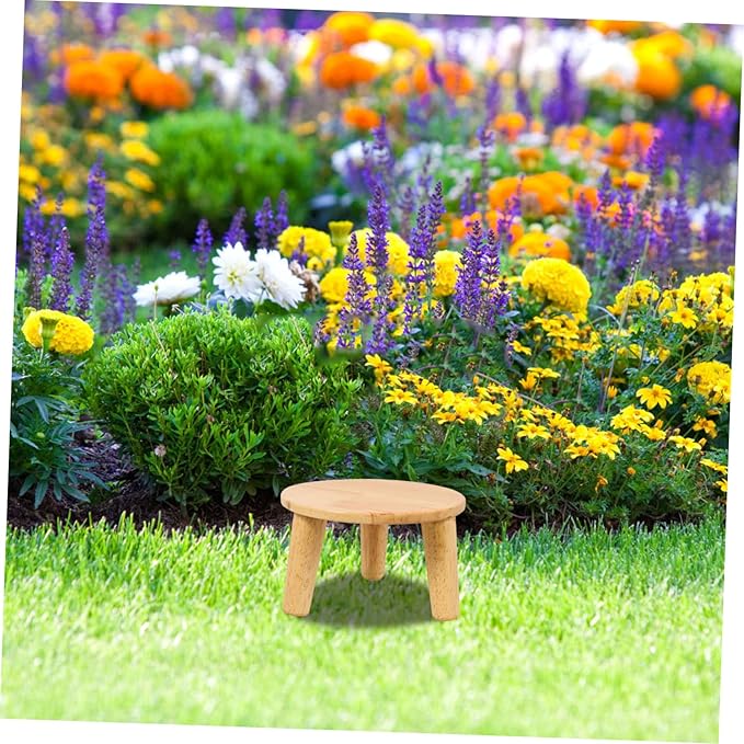 Boho Plant Stands Indoor Wooden Stool Display Stand for Home Minimalist Design