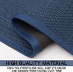 Kitchen Mat Set of 2 PCS, Cushioned Non Slip Rugs for Kitchen Floor, Absorbent Runner Comfort Standing Mats Washable for Kitchen, Office, Home (Dark Blue, 17.3"x47"+17.3"x71")