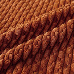 Set of 4 Burnt Orange Decorative Throw Pillow Covers 26x26 Inch Corduroy Pillow Covers for Bed Couch Sofa Living Room Soft Square Cushion Cases