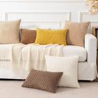 Kevin Textile 14x22 Inch Pillow Cover 1 Pack Boho Decorative Soft Striped Corduroy Lumbar Farmhouse Color Accent Rectangle Cushion Case for Living Room Couch Sofa Bed, Mustard Yellow