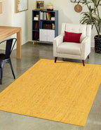 Unique Loom Braided Jute Collection Area Rug - Dhaka (7' 1" x 10' Rectangle, Yellow)