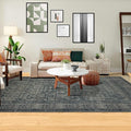 Area Rug 6×9, Large Vintage Boho Rug,Ultra-Soft Low Pile, Washable, Non Slip,Stain Resistant, Printed Carpet for Living Room Bedrooms Playroom Office Kitchen,Moss/Green