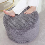 Asuprui Round Footstool Ottoman, 20x14 Inches Multi-Functional Modern Foot Stool,Floor Poufs, Sofa Footrest Extra Seating for Living Room, Entryway, Hallways and Bedrooms (Gray)