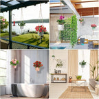Plant Hanger, 10 Pieces 40'' Macrame Plant Hangers, Hanging Planters for Indoor Plants Pots, Plant Holder Basket Jute Rope Holder for Indoor Outdoor Garden Home Decorations (Natural)