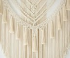 Jakalin Large Macrame Wall Hanging Handmade Art Home Decor 47" Wx 55" L Boho Wall Decor Wedding Bedroom Living Room Handmade Yarn Wall Art