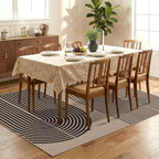 GarveeHome Modern Rainbow 8x10 Easy Jute Area Rug for Living Room -Farmhouse Indoor/Outdoor Carpet, Non-Slip & Non Shedding for Bedroom, Dining Room, Office, Backyard Patio