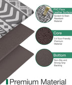 LUMI Anti Fatigue Kitchen Cushioned Mat for Floor, Padded Waterproof Runner for Standing, Stain Resistant Comfort Rugs for Home, Sink, Laundry, 24x59