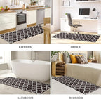 WISELIFE Anti Fatigue Floor Mat - 4/5 Inch Thick Kitchen Mat Non Slip Waterproof Heavy Duty Ergonomic Comfort Mat Durable for Home, Office, Sink, Laundry,(22" x 72", Chocolate)