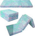 MeMoreCool Foldable Floor Mattress for Kids, Glow Star Trifold Mat, Kids Folding Mattress Portable Futon, 57x22 Inch Colorful