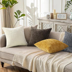 decorUhome Dark Grey Chenille Euro Sham Throw Pillow Covers 24x24 Set of 2 Textured Soft Cozy Slubby Couch Pillow Covers Modern Farmhouse Boho Decorative Pillow Cases for Bed Sofa Living Room