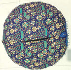 CRAFT KALA Mandala Floor Pillow Cushion Cover Seating Throw Cover Hippie Decorative Bohemian Ottoman Poufs Pom Pom Pillow Cases Boho Indian Cotton Living Room Home Décor 24" Round Set Of 2 Blue Mirchi