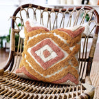 Merrycolor Boho Throw Pillow Covers 20x20 with Tassels, Decorative Pillow Covers Woven Tufted Bohemian Pillow Covers for Couch Sofa Bedroom Living Room
