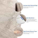 Baby Play Mat for Floor,1.3" Thick Elasti Foam Tummy Time Mat,79"×158“ Extra Large Soft Coral Velvet Nursery Rug,Non Slip Safe for Crawling,Toddlers,Infants,kids,Tatami Style for Living Room,Classroom,Playroom(Beige)