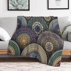Indian Bohemian Throw Blanket Mandala Design Colorful Boho Floral Pattern Paisley Blanket for Sofa Bed Couch Chair Or Dorm 30"x40"