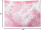 LB Pink Boho Tapestry Wall Hanging Mandala Bohemian Aesthetic Pink Sky Cloud Wall Decor Nature Landscape Tapestry for Bedroom Living Room Dorm 48Wx36L Inches