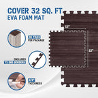 Yes4All EVA Interlocking Mats, Puzzle Floor Tiles, Foam Floor Padding with Border for Furniture, Home Space, Living Room, Garage 11,22,32 SQFT