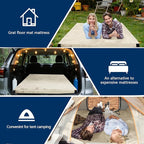 CYMULA Memory Foam Camping Mattress Pad, CertiPUR-US Sleeping Mat, Portable Roll Up Mattress for Adults, Camping Bed Pads for Sleepover, Car Bed with Travel Bag