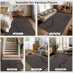 Tangsoo Easy Jute Rug 2x3 Outdoor Rug,Small Washable Non-Slip Rug for Entryway,Boho Geometric Ultra Thin Indoor Carpet Farmhouse Small Throw Mat for Kitchen Bedroom Front Door Entry