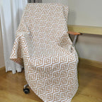 Knitted Full Size Throw Blanket - Lightweight Breathable Summer Soft Blanket of Polyester Imitation Cotton for Anti-Static,Luxury Throws for Bed, Couch and Sofa,Cozy Decorative Blankets,D2