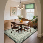 GarveeHome Provence Sage Green Area Rugs 10x13 Living Room, Botanical Grove Sage Green Cottagecore Washable Non-Slip Rug for Bedroom Dining Nursery Low-Pile Vintage Large Soft Carpet