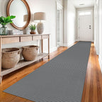 EARTHALL Runner Rug 3x16 Ft Washable Runners for Hallways Extra Long Woven Non Slip Entryway Runner Braided Kitchen Runner Indoor Outdoor Carpet Runners for Hotels, Hall, Stair, Dark Gray