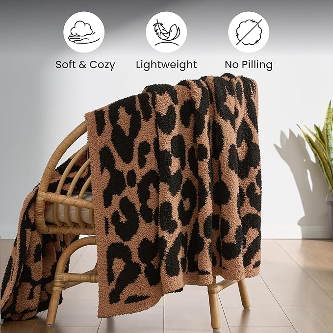 Joiedomi Throw Blanket for Couch Bed Sofa, Knitted Blankets Gifts for Women Mom Girls, Cozy Cute Soft Throw Home Room Decor Aesthetic for Women Mothers Birthday Gifts 50x60 Inches