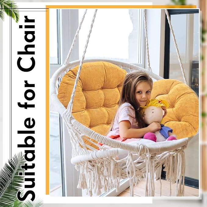 Jerify Floor Pillow Cushions Large Round Square Large Meditation Floor Pillow for Classroom Adult Meditation Picnic Party Seating Learning Daycare School(Round,Yellow,4 Pcs)