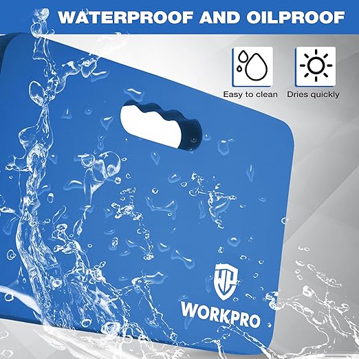 WORKPRO Extra Thick Kneeling Pad, 2-Pack, Soft Foam Cushioning for Knee, Large Foam Kneeler Mat for Gardening, Bathing Baby, Workout Supplies, 17.5 x 11 x 1.5 in, Blue