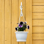 Plant Hanger Indoor/Outdoor 10 inch Metal Wall Plant Hook Decorative Plant Hanger for Bird Feeders, Planters, Lanterns, Wind Chimes, Home Decor(4Pack,White)