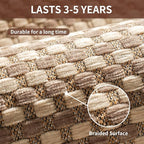 Kitchen Mat Kitchen Rugs Sets of 2 PCS Non Slip Washable, Super Absorbent Soft Braided Kitchen Mats for Floor, Rubber Backing Comfort Standing Kitchen Sink Mat Runner Rug, Brown 17"x28"+17"x59"