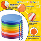 Marsui 18 Pcs Round Floor Cushions for Classroom, 12" Flexible Floor Seating with Handle for Kids Students Colorful Seats for School Kindergarten Daycare Playroom Home Nursery(Rainbow Color)