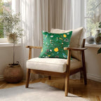 MUSSEL Dark Green Velvet Throw Pillow Covers 20x20 Pack of 2, Vintage Floral Pillow Covers, Mid Century Flower Plant Cushion Covers for Sofa Living Room Home Decor